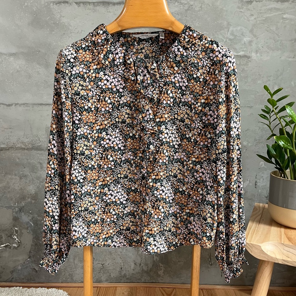 & other storied floral 100% silk blouse